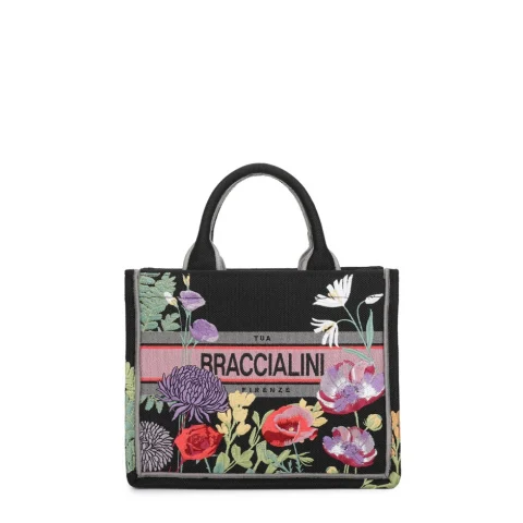 Дамска чанта с бродерия Queen Floral Braccialini — снимка 1