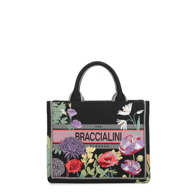 Дамска чанта с бродерия Queen Floral Braccialini