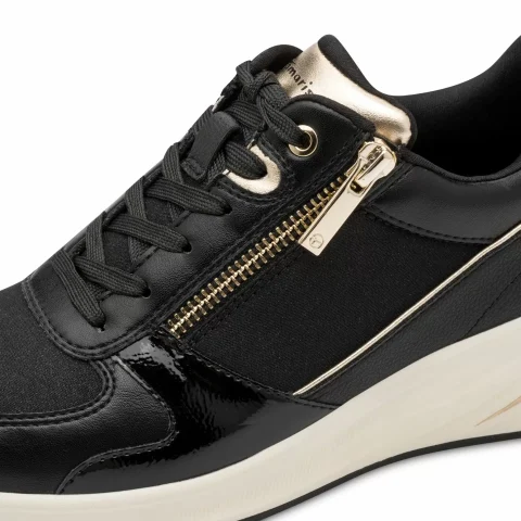 Дамски Сникърс TAMARIS – 1-23754-45-048 BLACK/GOLD — снимка 5