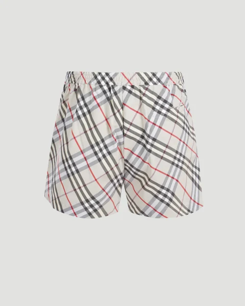 Check Cotton Pyjama Shorts — снимка 3