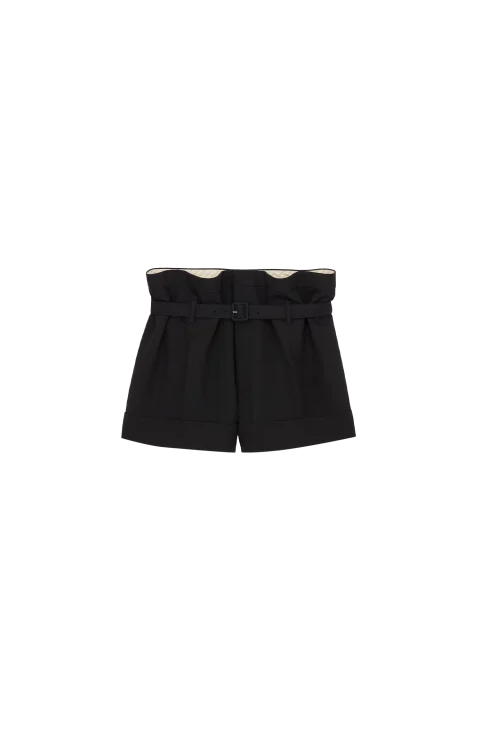 Paperbag Shorts in Mohair and Wool