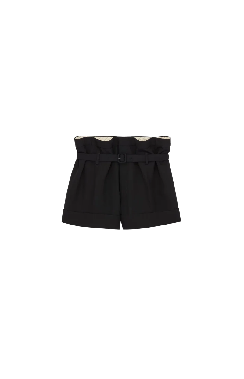 Paperbag Shorts in Mohair and Wool