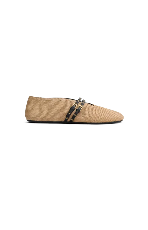 Ballet Flats in Paper Straw
