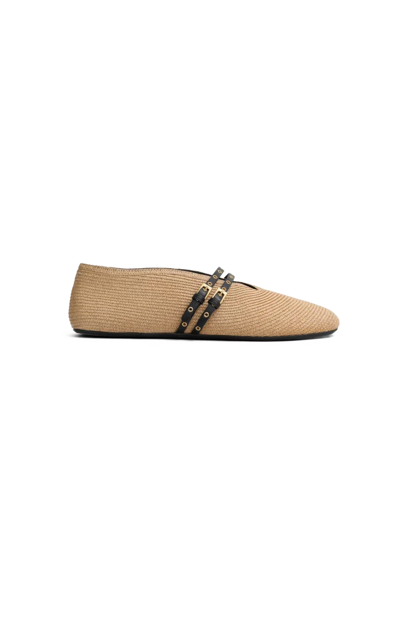 Ballet Flats in Paper Straw