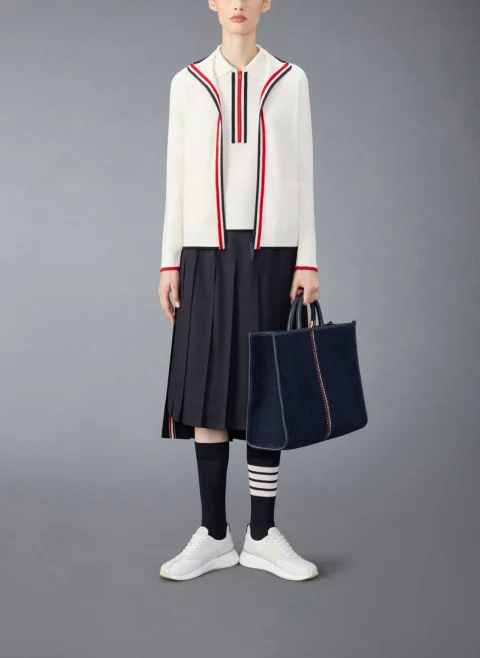 Жилетка от вълна с раиран мотив Thom Browne — снимка 6