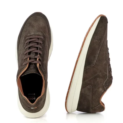 Мъжки Сникърс BOSS – 50563960 VINSTON RUNN SDPF DARK BROWN — снимка 5