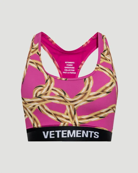 Chain Print Sports Bra