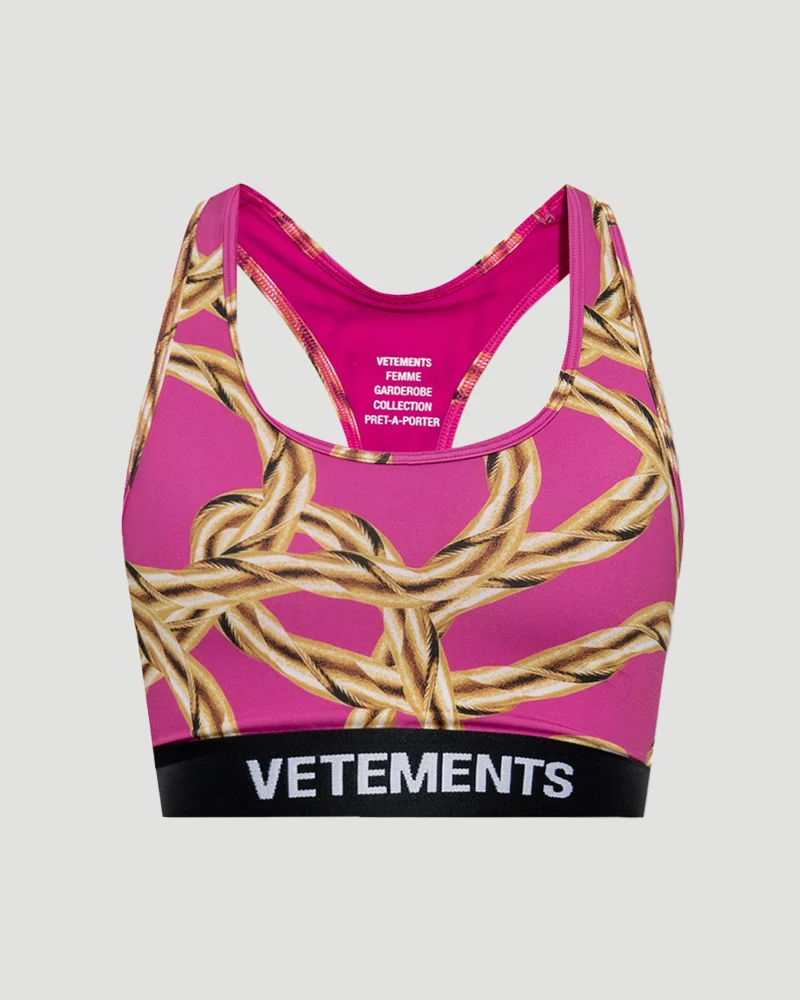 Chain Print Sports Bra