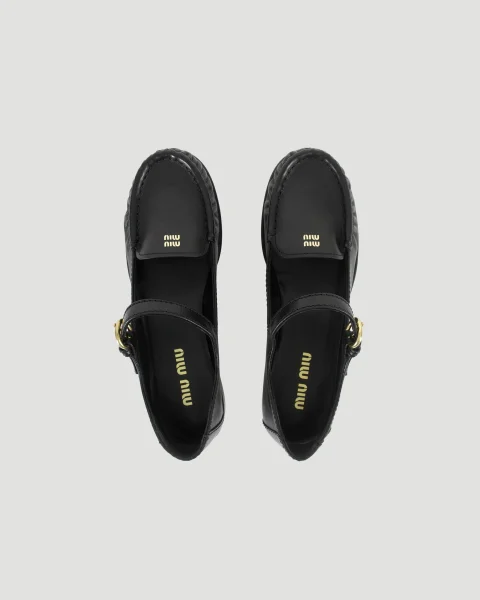 Leather Loafers with Strap — снимка 4