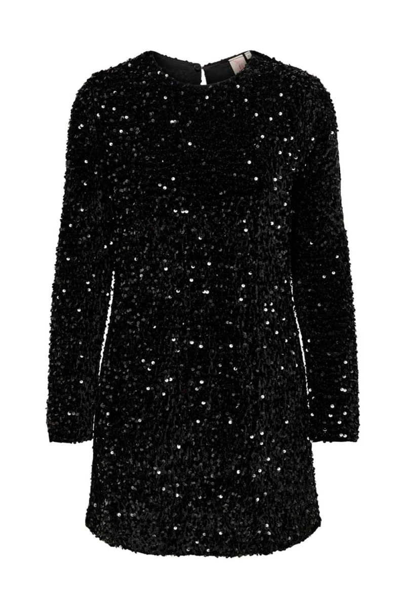 Рокля Onlanika Sequin Ls Wvn 15278822 C-N10 black