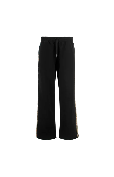 Check Trim Cotton Track Pants