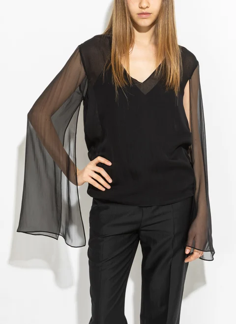 Топ от коприна Alberta Ferretti