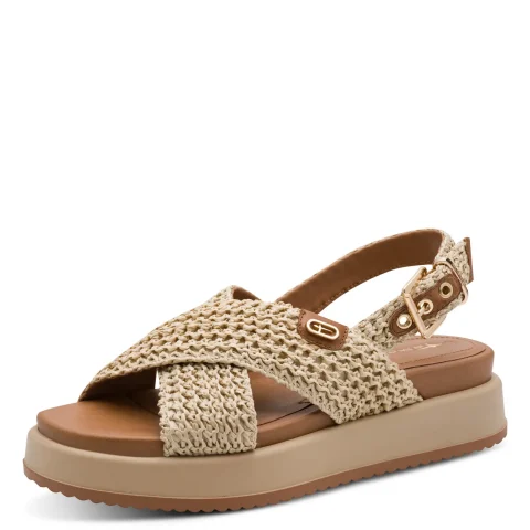 Дамски Сандали На Платформа TAMARIS – 1-28224-46-400 BEIGE — снимка 3