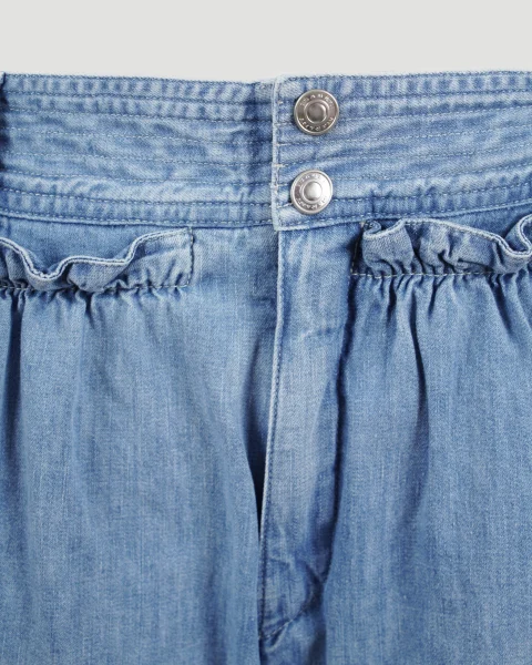 Cotton Shorts in Light Blue — снимка 3