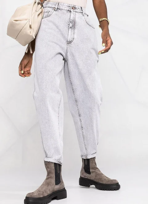 Деним с износен ефект Brunello Cucinelli