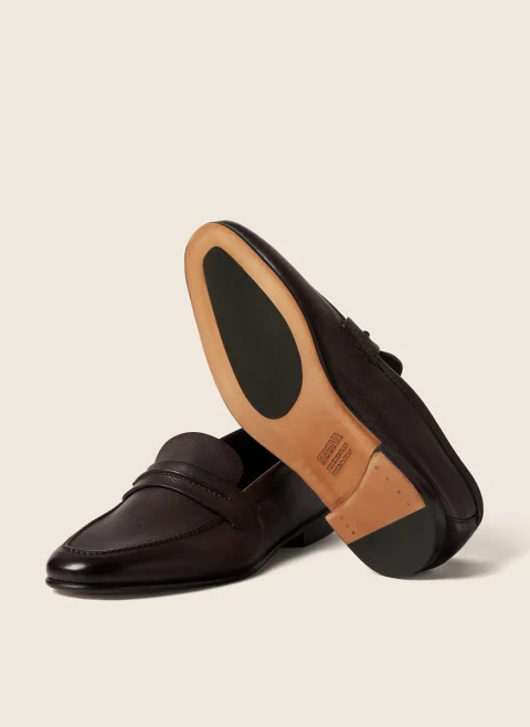 Кожени мокасини Zegna — снимка 5