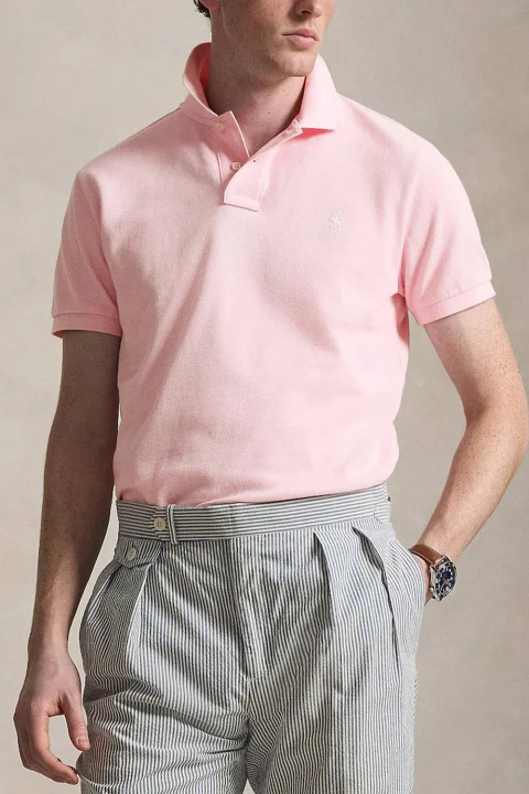 Polo Basic Mesh-Ssl-Knt 710680784117 650 pink — снимка 2