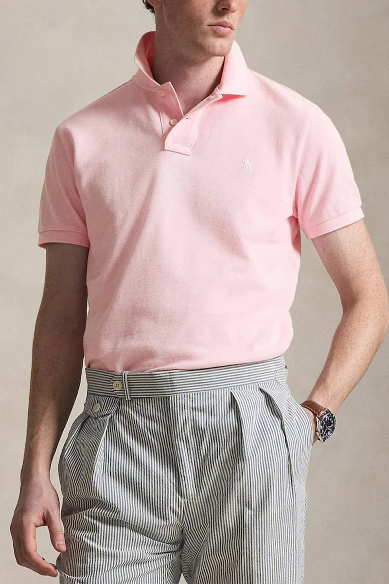 Polo Basic Mesh-Ssl-Knt 710680784117 650 pink — снимка 2