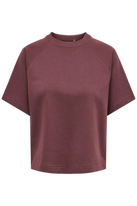 T-Shirt Onlofelia Ss Raglan Ub 15377588 19-1625 TCX decadent chocolate