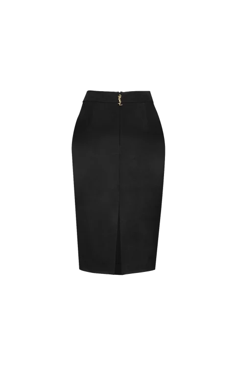 Cassandre Pencil Skirt in Padded Satin — снимка 2