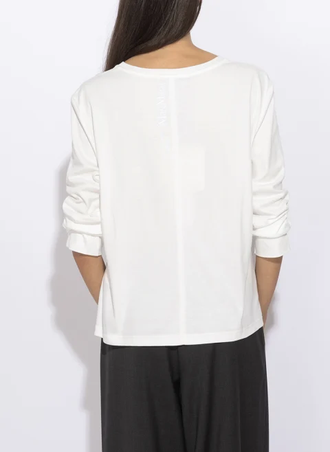 Блуза с бродерия 'Basic fit' 'S Max Mara Smmfumetto — снимка 3