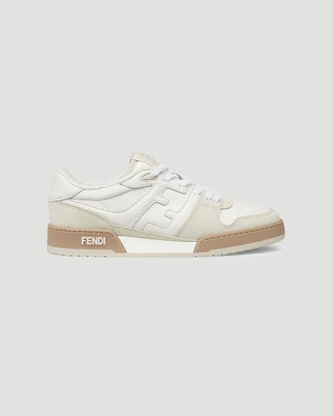 Fendi Match Low Top Sneakers in White