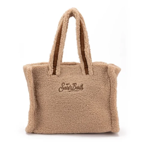 Дамска бежова чанта Colette Teddy SAINT BARTH — снимка 6