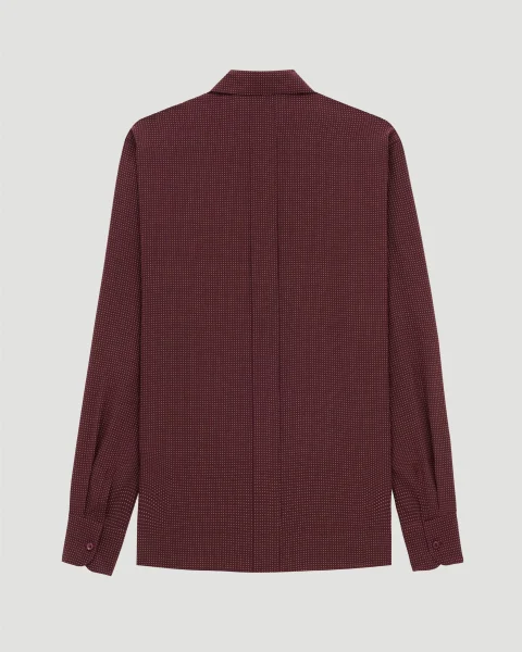 Shirt in Dotted Silk Crepe de Chine — снимка 2