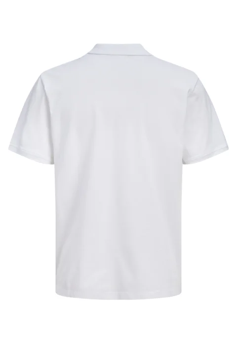 Polo Jjcollege Logo Ss 12288360 11-0601 TCX bright white — снимка 2