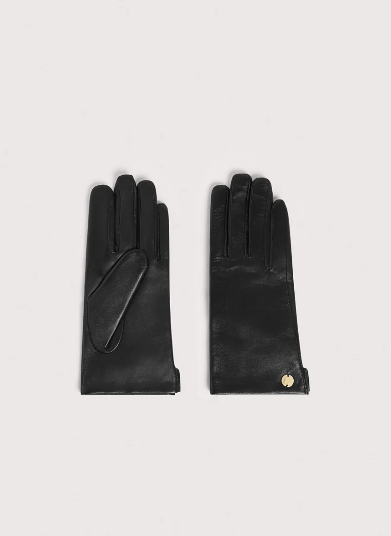 Кожени ръкавици Coccinelle C-Me Noir