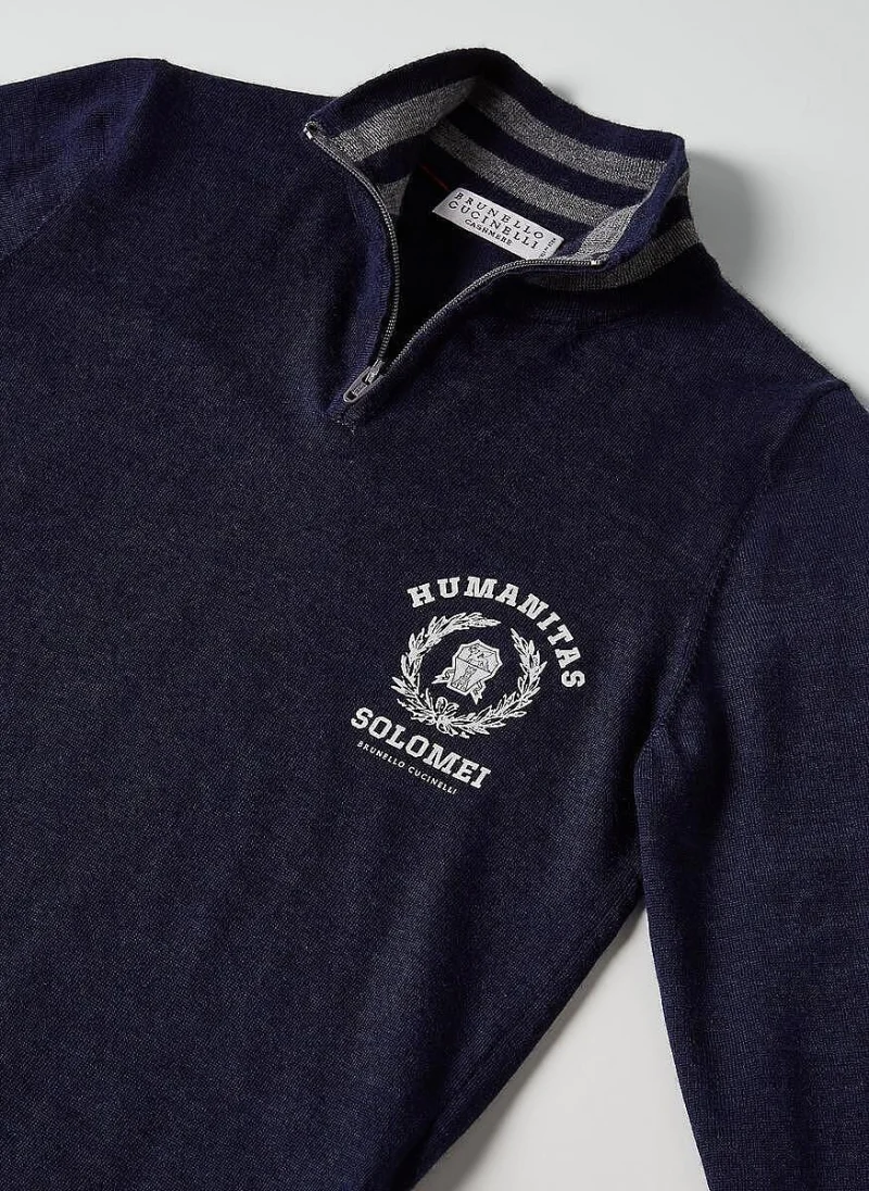 Пуловер с кашмир 'Humanitas' Brunello Cucinelli Kids 12 — снимка 2