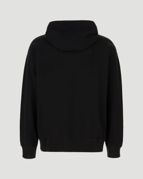 Black Cotton Sweatshirt — снимка 2