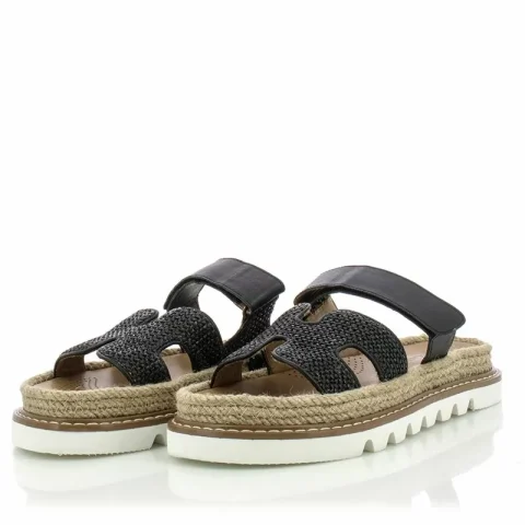 Дамски Равни Чехли CARLO FABIANI – 229-122 BLACK/BEIGE — снимка 3