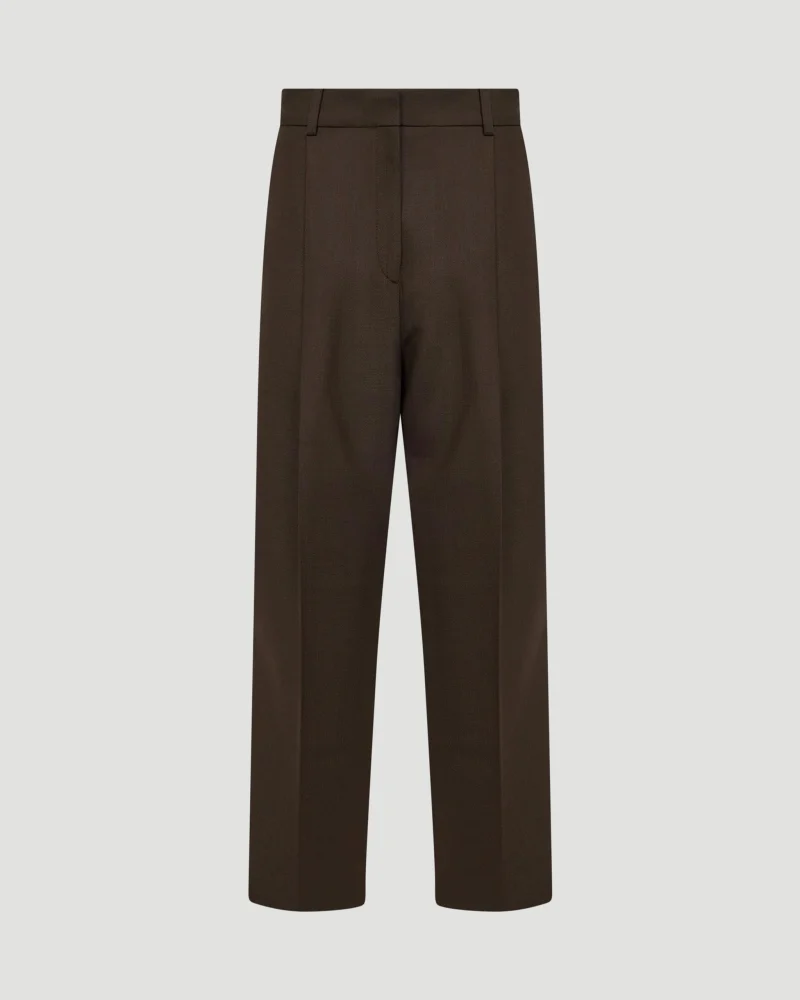 Pleated Straight Trousers