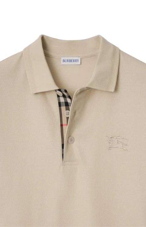 Cotton Polo Shirt in Clam — снимка 2