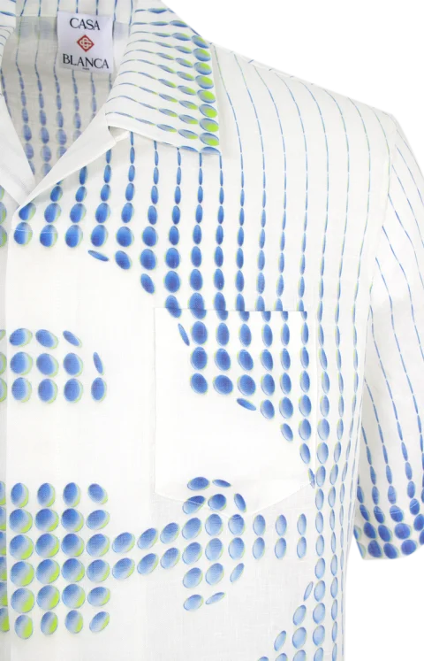 Pills Cuban Collar Linen Shirt — снимка 2