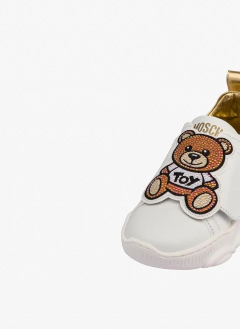 Кецове с декоративни камъни Moschino Kids — снимка 3