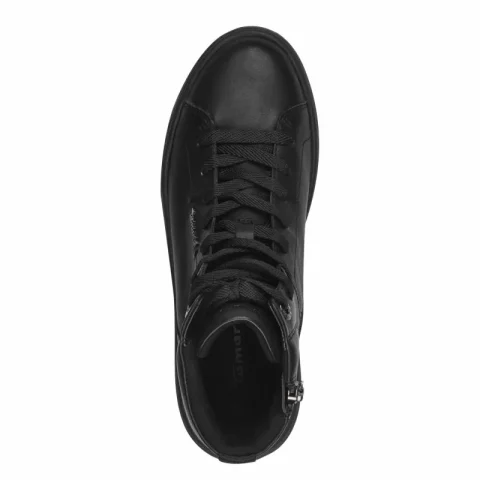 Дамски Сникърс TAMARIS – 1-25203-42-003 BLACK LEATHER — снимка 5