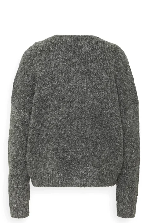 Жилетка Onlzoey L/S V-Neck 15215618 BS000088 dark grey melange — снимка 2