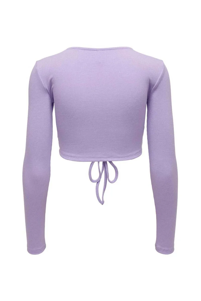 Top Onltrina L/S Rib Top Box Jrs 15284979 15-3716 TCX purple rose — снимка 2