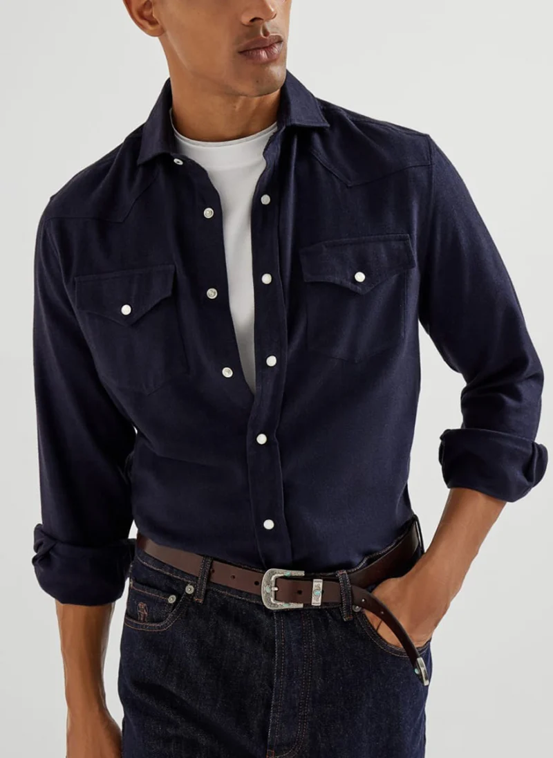 Тишърт 'Faux-layered effect' Brunello Cucinelli — снимка 7