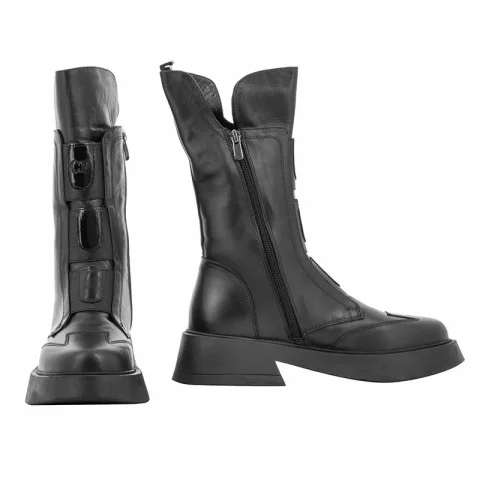 Дамски Кубинки CARLO FABIANI – 99 CRAZY HI BLACK — снимка 5