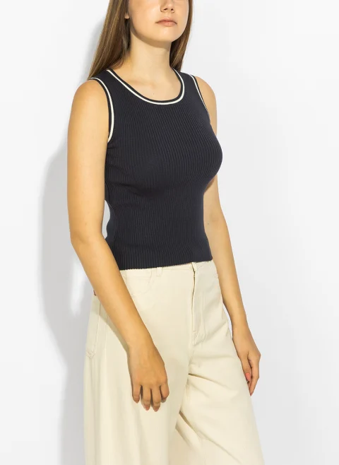 Рипсен топ Weekend Max Mara Wkdtaro — снимка 4