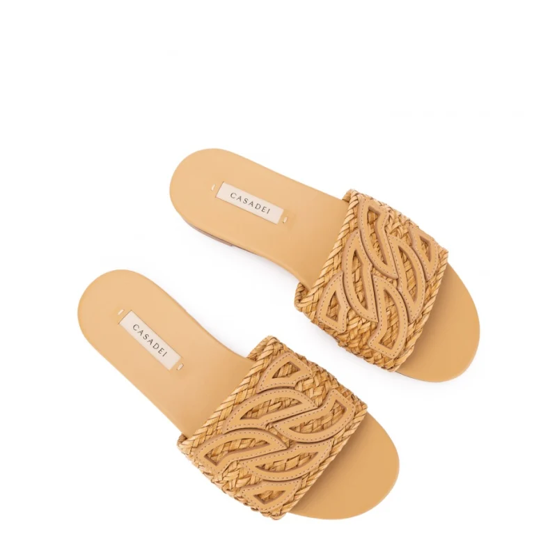 Дамски бежови чехли Ischia Casadei — снимка 6