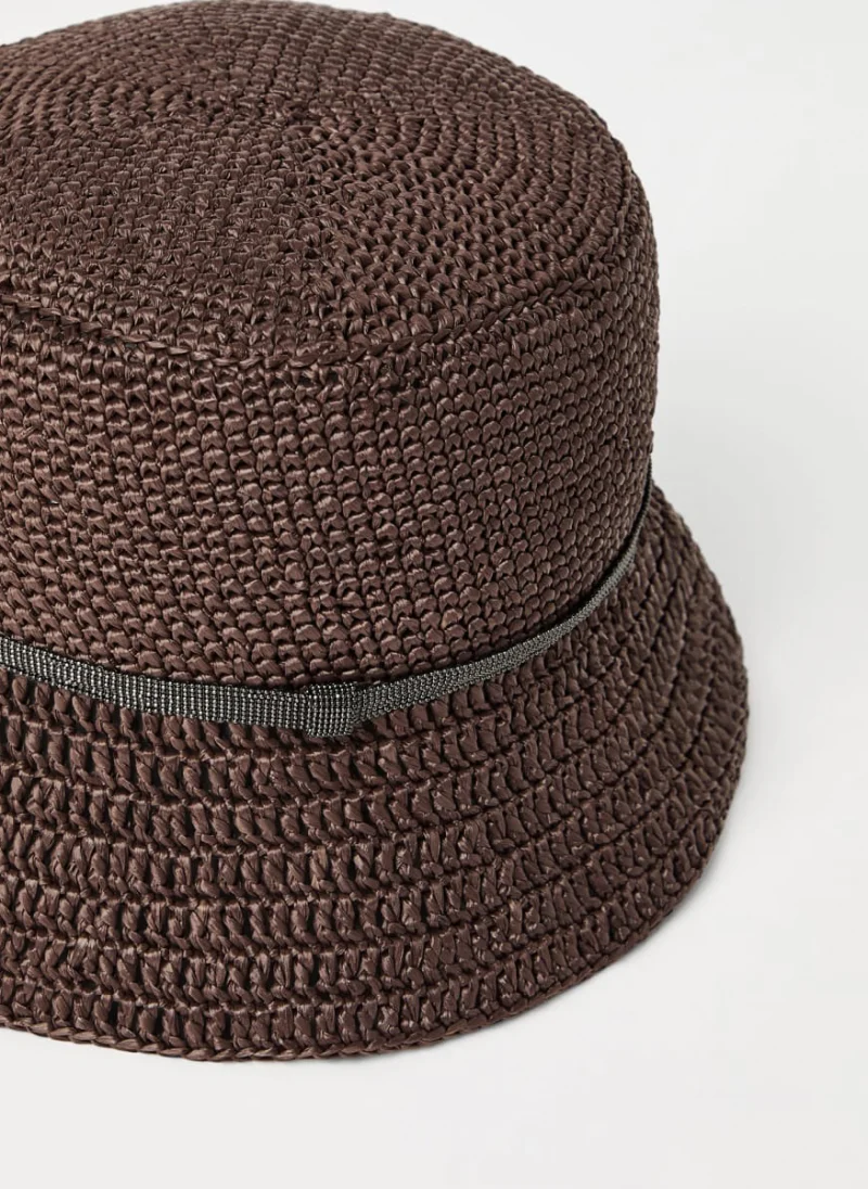 Шапка с монили 'Raffia look' Brunello Cucinelli — снимка 2