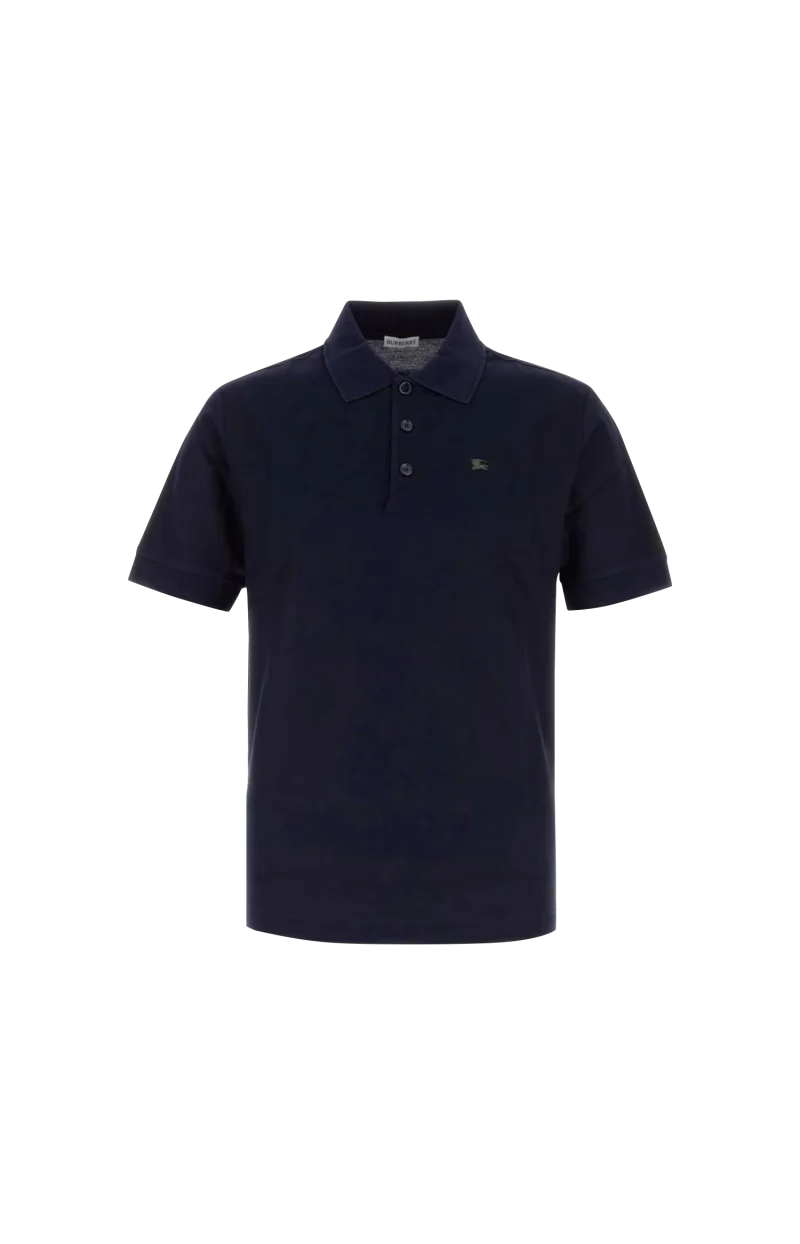 Metal Knight Cotton Polo Shirt in Navy