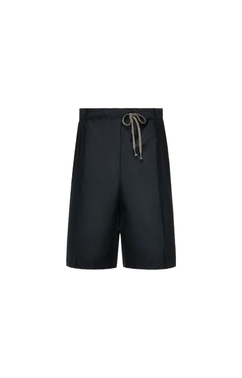 Cotton Drawstring Shorts in Dark Blue