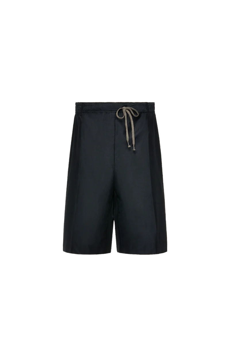 Cotton Drawstring Shorts in Dark Blue