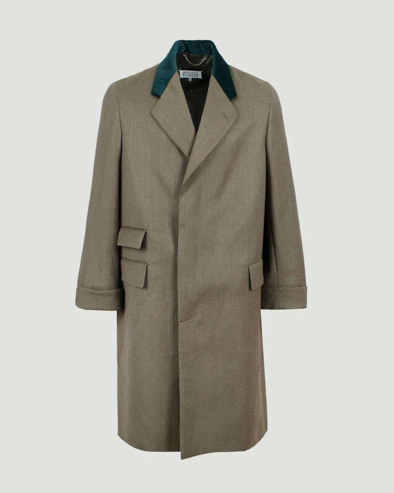 Work-in-Progress Wool Coat in Green