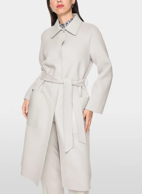 Палто от вълна с кожени детайли Marc Cain Collections — снимка 8